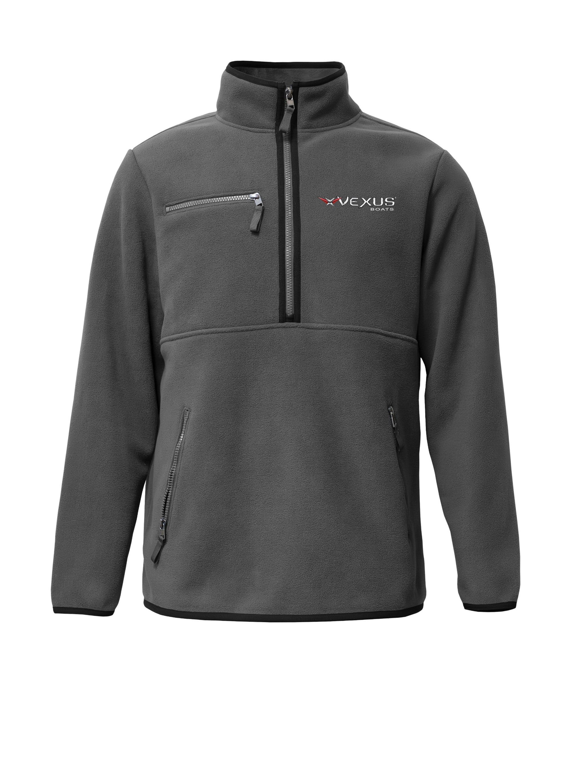 VEXUS® Charcoal Half Zip Fleece Pullover