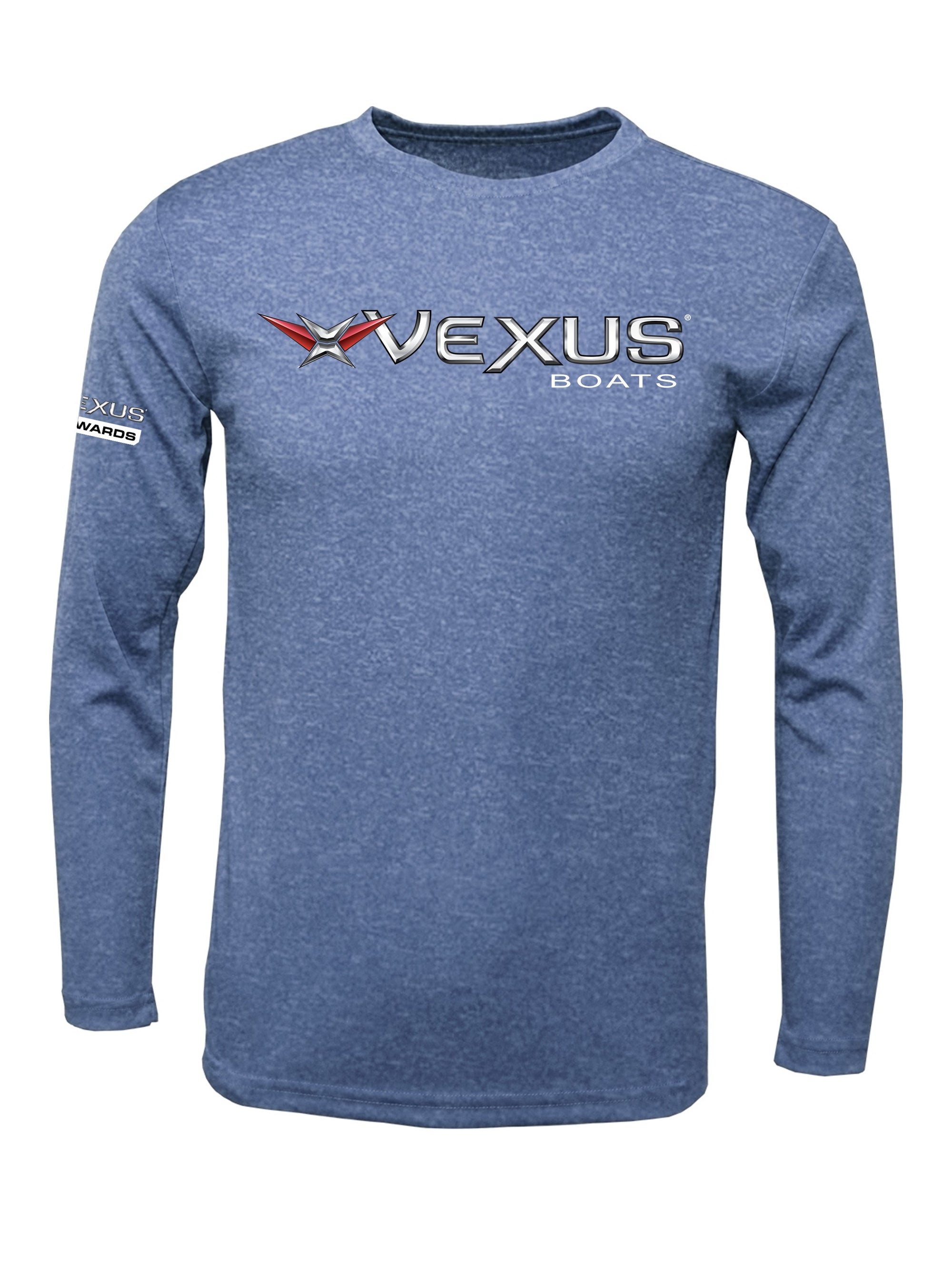 VEXUS® Heather Royal Performance L/S Tee
