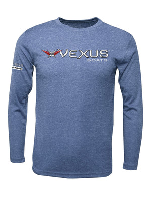 VEXUS® Heather Royal Performance L/S Tee