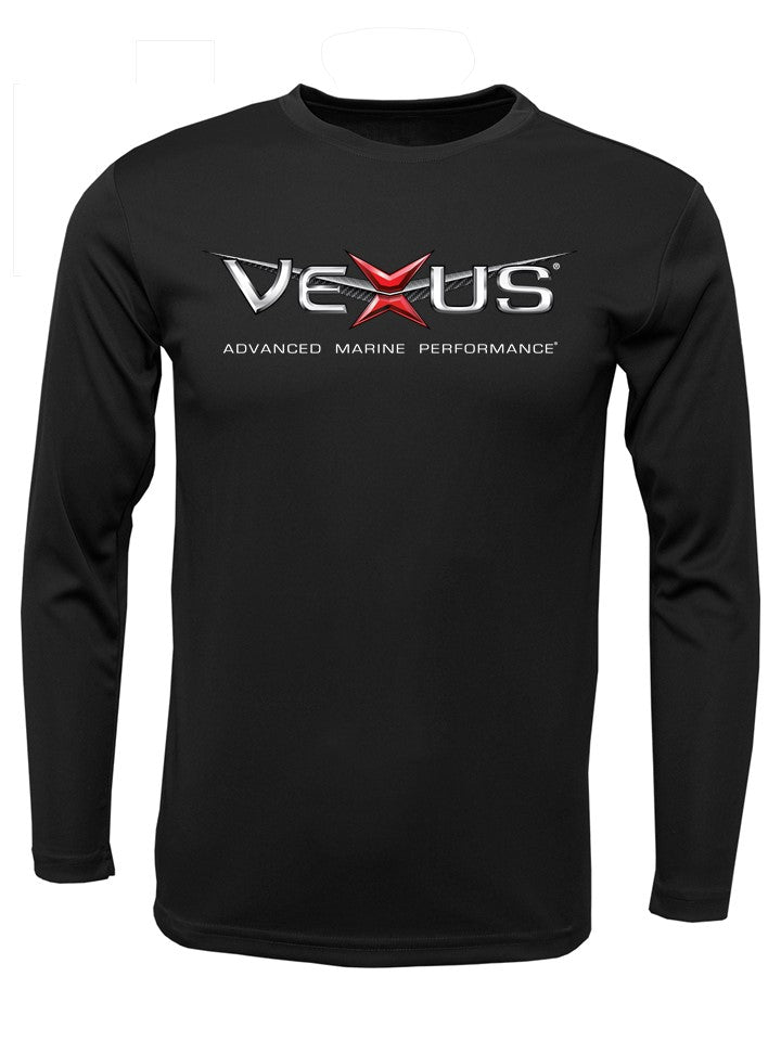 VEXUS® Black Performance LS Logo Tee - VexusGear / Topwater Brands