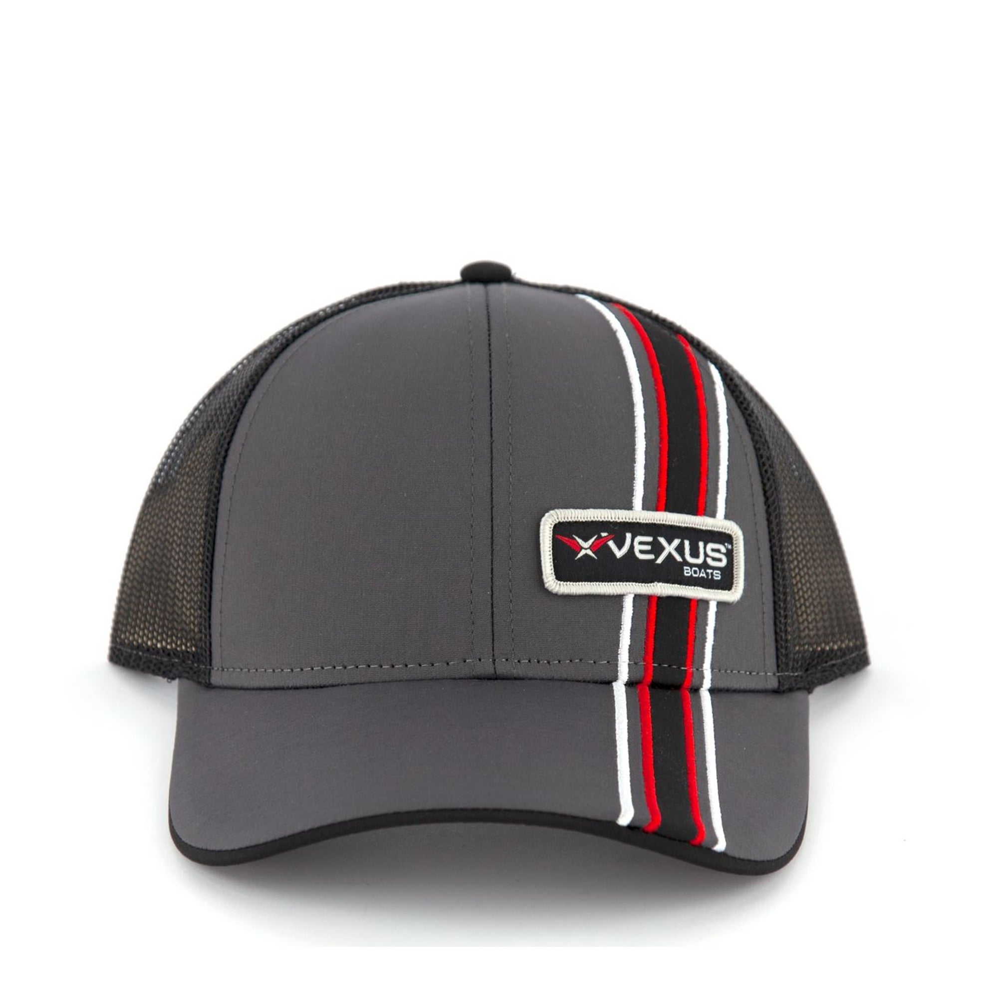 VEXUS® Charcoal / Black Mesh Racing Stripe Hat