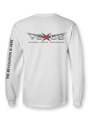 VEXUS® White Corporate Logo L/S Tee