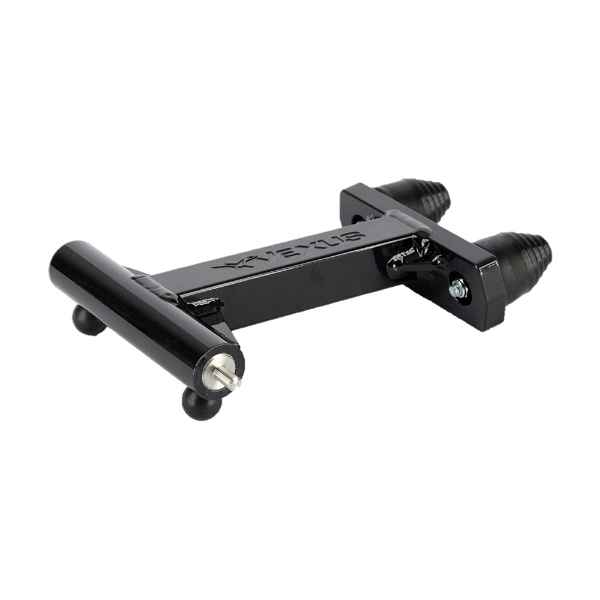 Black Vexus Mean Mount Motor Tote for Mercury 4‑Stroke engines, angled view