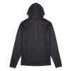 Camo long‑sleeve performance hoodie, back view, with vertical ‘Advanced Marine Performance’ text in red