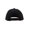 Rear view of Black Performance Cap with perforated panels and adjustable snapback closure